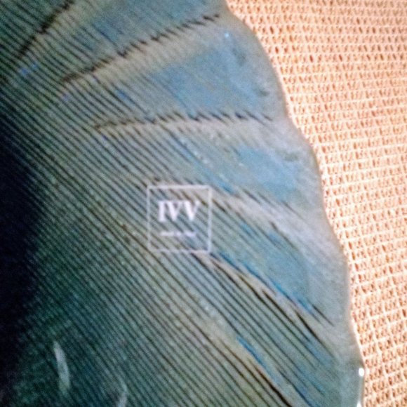 Vintage 1960's IVV Cobalt Blue Glass Bowl-Size: 10” in Diameter approximately - Picture 3 of 3